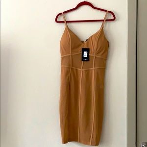 Tan Mesh Dress